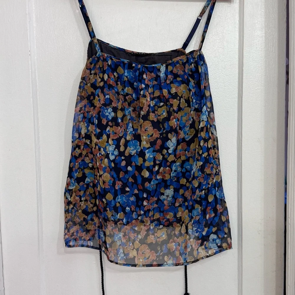 Sisley 100% Silk Floral Print Sleeveless Top – Size S - Picture 6 of 11